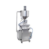 Semi automatic 100-1000 ml cosmetics cream filling machine with heater and mixer